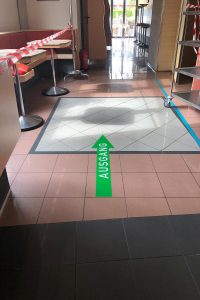 Verkehrsregel bei Cucco's Gelateria